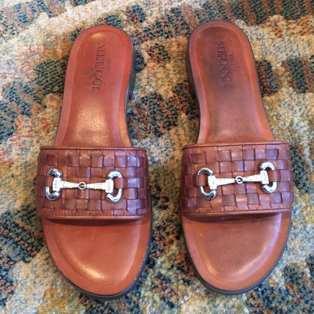 COPY - Like New Sesto Meucci Brown Leather Sandals Size 6